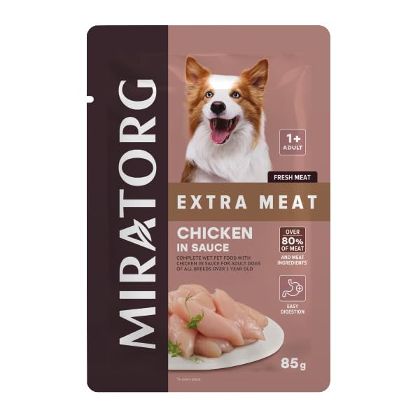 Miratorg Adult Gravy Tavuk Etli Köpek Yaş Maması 85 Gr x 24 Adet