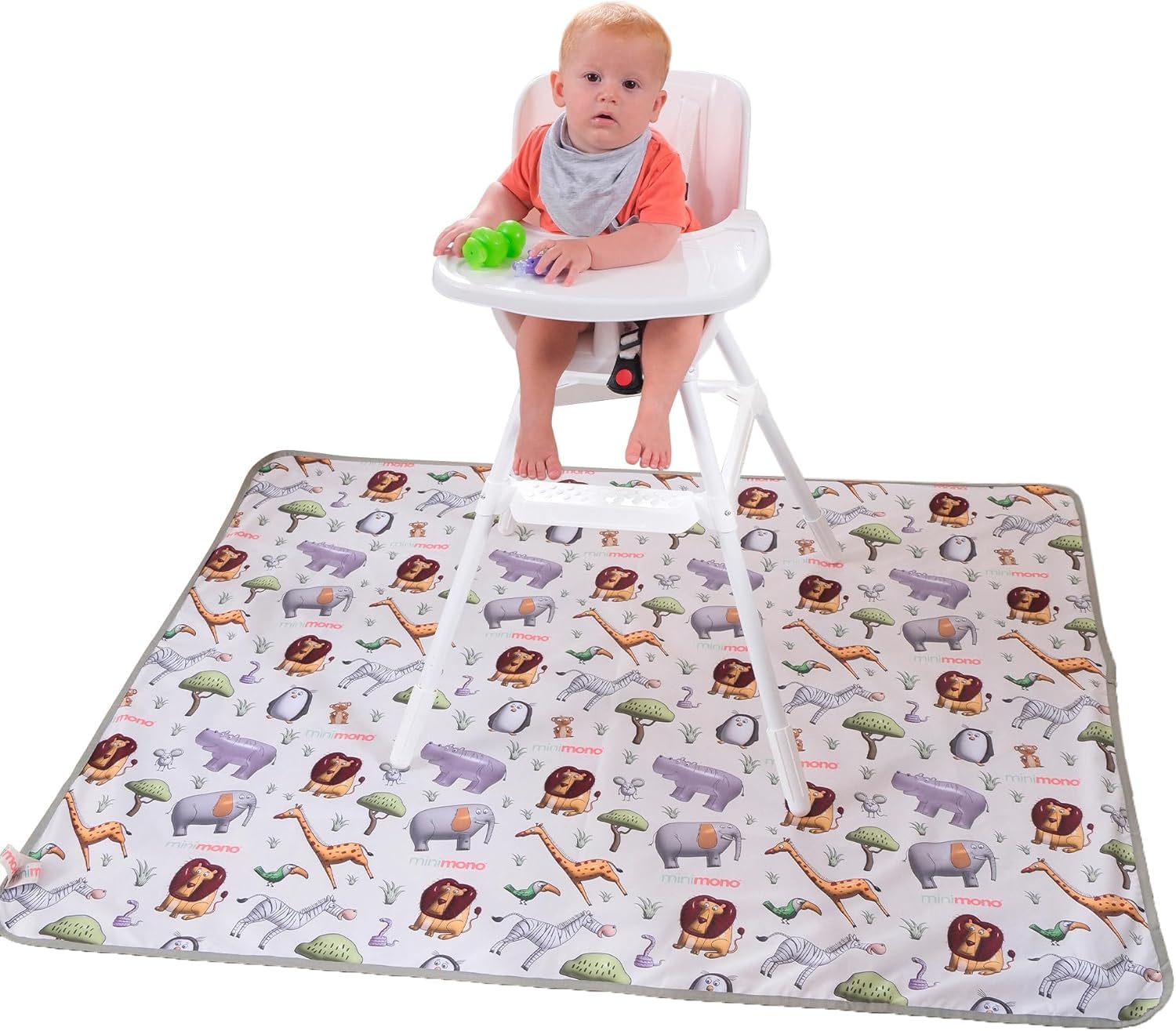 Minimono Yeni Mama Sandalyesi Altı ve Aktivite Bakım Örtüsü - Sıvı Geçirmez Yıkanabilir - 145x120cm