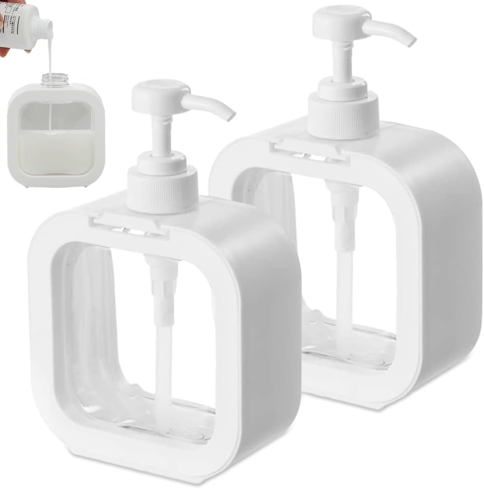 Promosyonca Plastik Sıvı Sabunluk, Beyaz Renk, 500 ml (2)