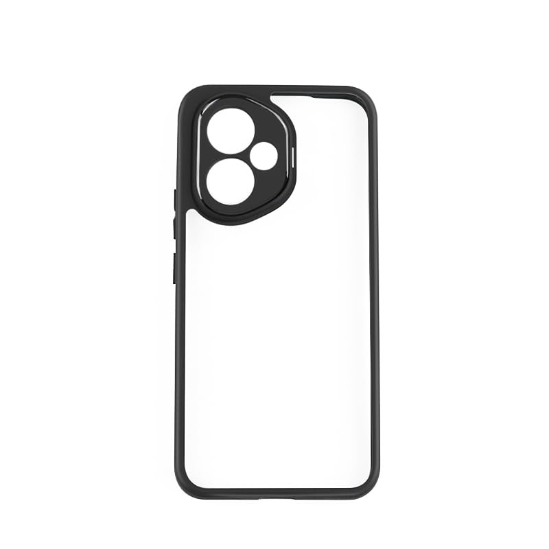 Coverzone Honor 400 ile uyumlu Kamera Korumalı Şeffaf Pürüzsüz Arka Yüzey Z-New Roll Kapak Parmak izi Yapmayan Honor 400 için kılıf Siyah