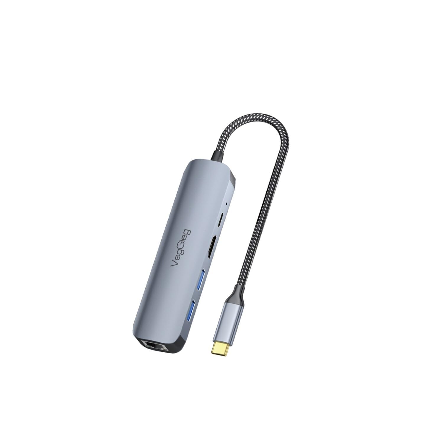 VegGieg Type-C PD 100W 5 Portlu 4K 60Hz HDMI Gigabit Ethernet USB 3.0 Çoklayıcı Hub