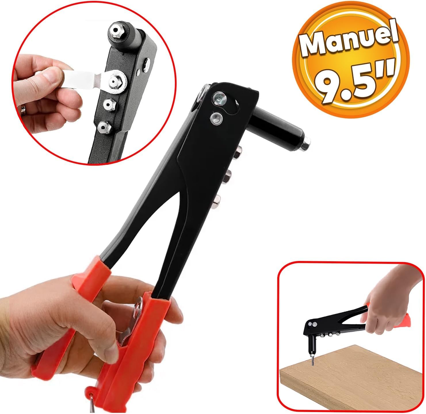 Orret Home 24 cm Profesyonel Pop Perçin Tabancası – Çelik Gövdeli El Tipi Perçin Makinesi, Dayanıklı ve Ergonomik Perçin Aracı, Metal, Plastik ve Deri İçin Uygun