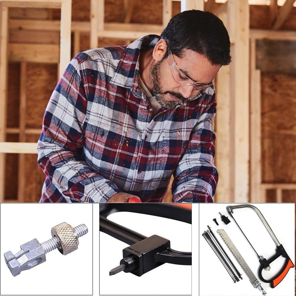 Orret Home 7 Parça Çok Amaçlı Kıl Testere Seti – Metal, Ahşap, PVC ve Plastik Kesim İçin Mini El Testere Seti, Çelik Bıçaklı Çok Fonksiyonlu Testere Takımı
