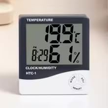 Robitlab HTC-1 Dijital Termometre Sıcaklık Ve Nem Ölçer Higrometre Masa Alarm