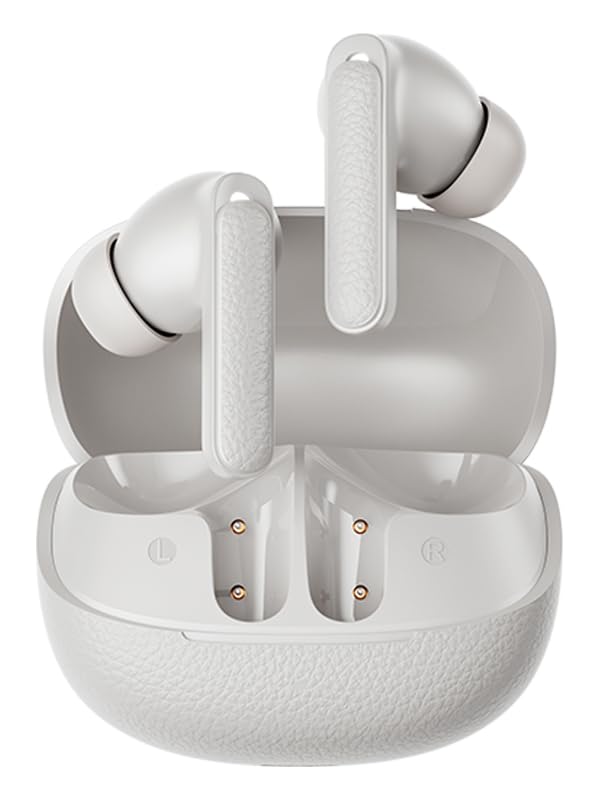 QCY Buds Anc HT15 Bluetooth Kulaklık - 45 dB. ANC - 6 Mikrofon ENC - Çift Cihaz Gürültü Engelleme iPX4 Beyaz