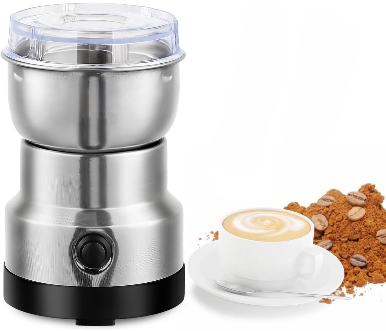Orret Home 200 Watt Çelik Bıçaklı Kahve ve Baharat Öğütme Makinesi – Kompakt Öğütücü, Bebek Maması Hazırlığına Uygun, Paslanmaz Çelik Hazne, Elektrikli Baharat ve Kahve Değirmeni
