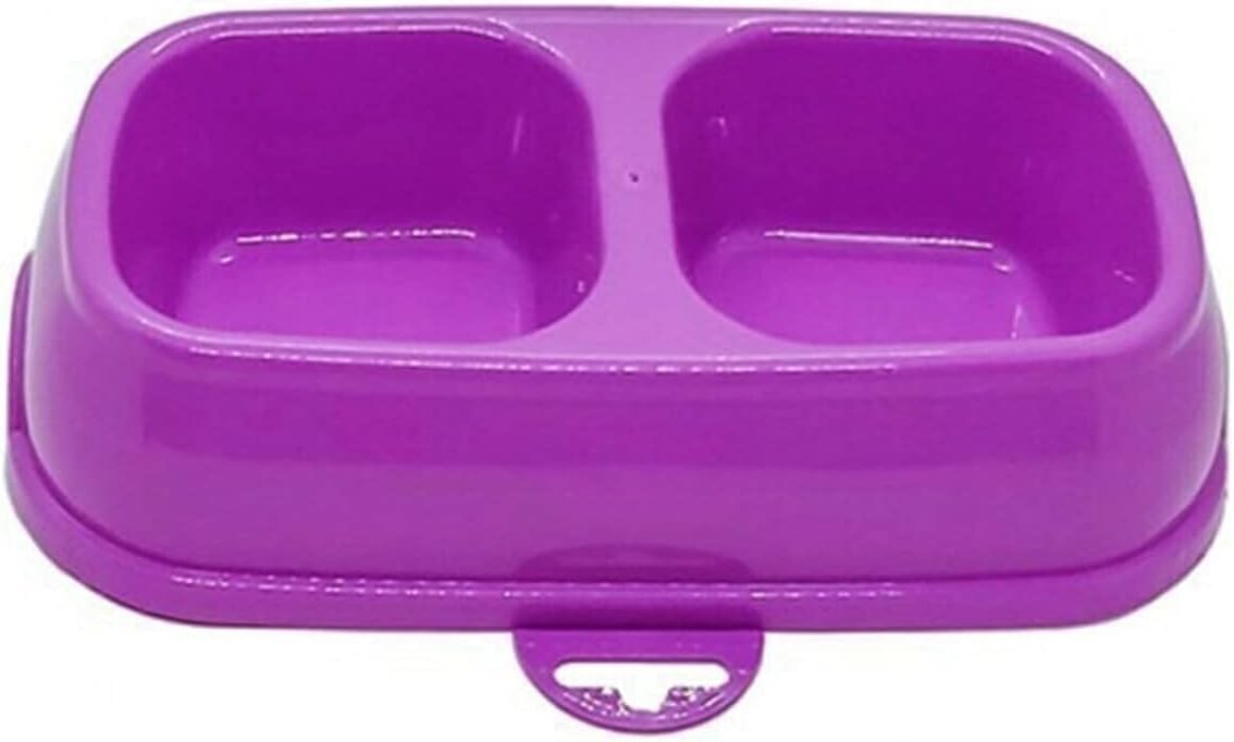 Çift Bölmeli Evcil Hayvan Mama Kabı, 26x16 cm, 6 cm Yükseklik, Renkli