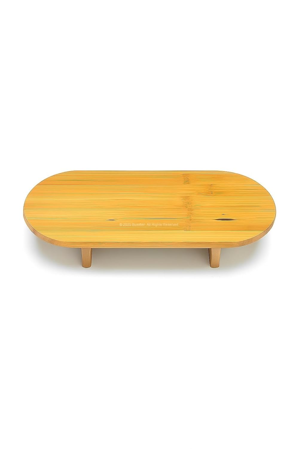 Busstier Ayaklı Oval Bambu Sunumluk Doğal Ahşap Servis Tabağı Modern Şık Sunum Tepsisi Kahvaltı Peynir Meze Pasta Kek Sunum Standı Mutfak Masaüstü Organizer (40X17)