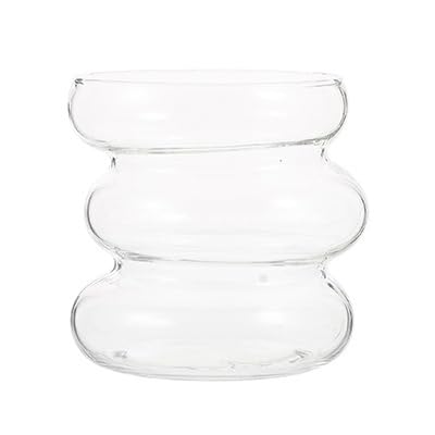 Busstier Asimetrik Dalgalı Cam Bardak 2’li Set 530 ml Geniş Hacimli Borosilikat Kahve ve Sunum Barda