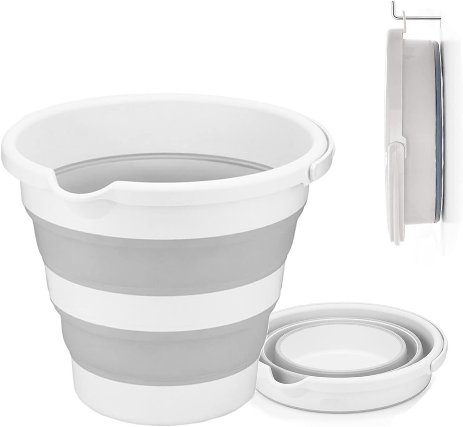Pazar Kapısı Pratik Katlanabilir Akordiyon Plastik Kova 12,8 Lt