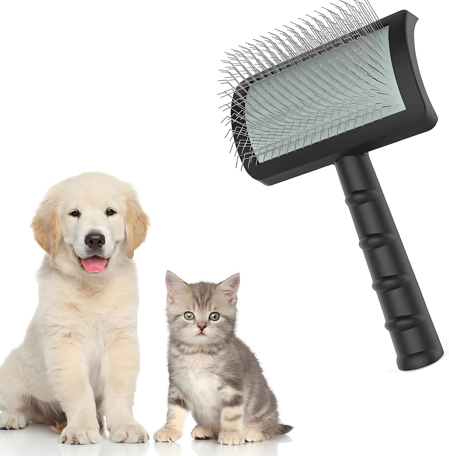 Aputue Köpek Tüyü Fırçası, Uzun Tüylü Köpekler İçin Yumuşak Uzun Fırça, Yoğun Telli Slicker Fırçası ile Profesyonel Tüy Bakımı, Golden Doodle ve Diğer Köpek Cinsleri İçin Tüy Dökme Fırçası