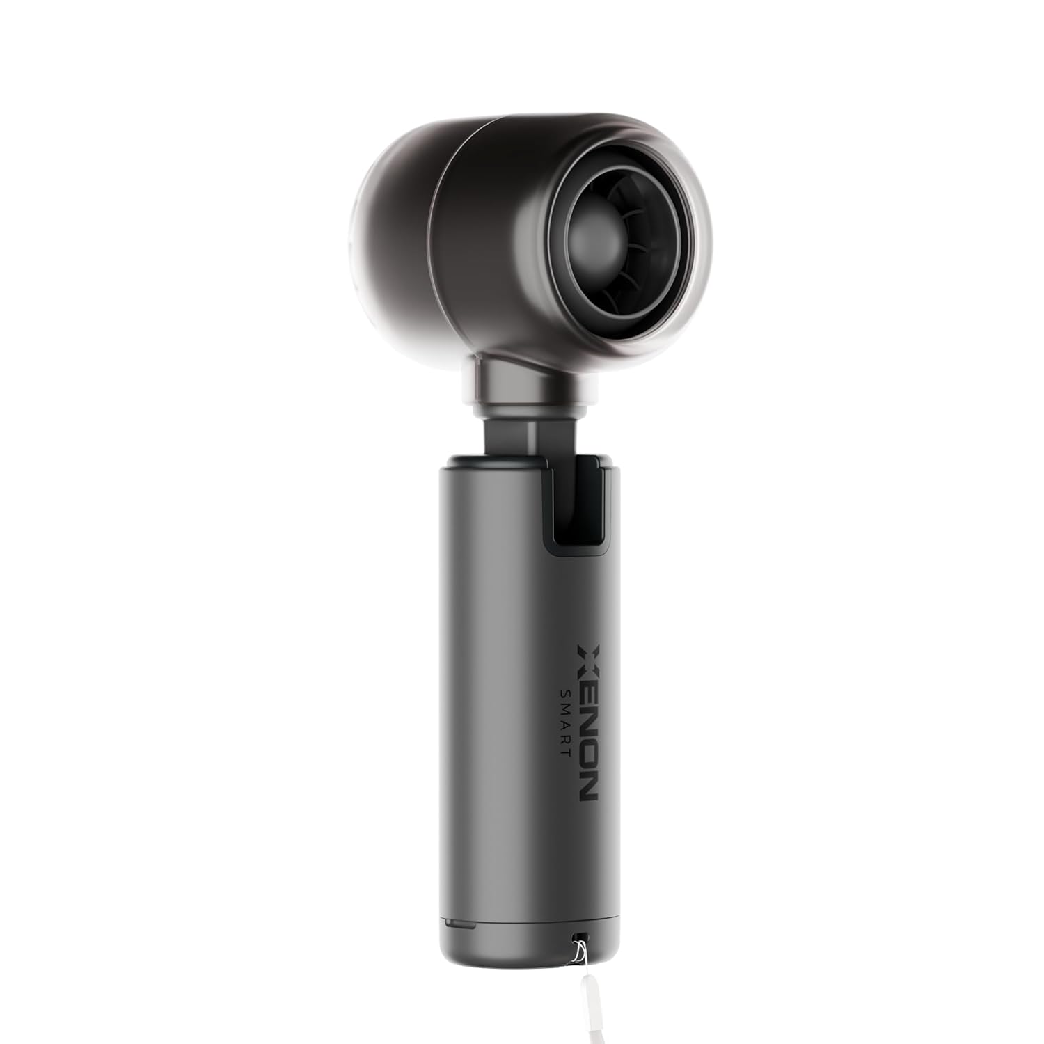 Xenon Smart Taşınabilir Mini El Vantilatörü Seyahat için USB Type-C Şarj Edilebilir Ultra Sessiz 5 Hız Kademeli 14000 rpm Ayarlanabilir Başlıklı Soğutucu Fan X6101 (Gri)