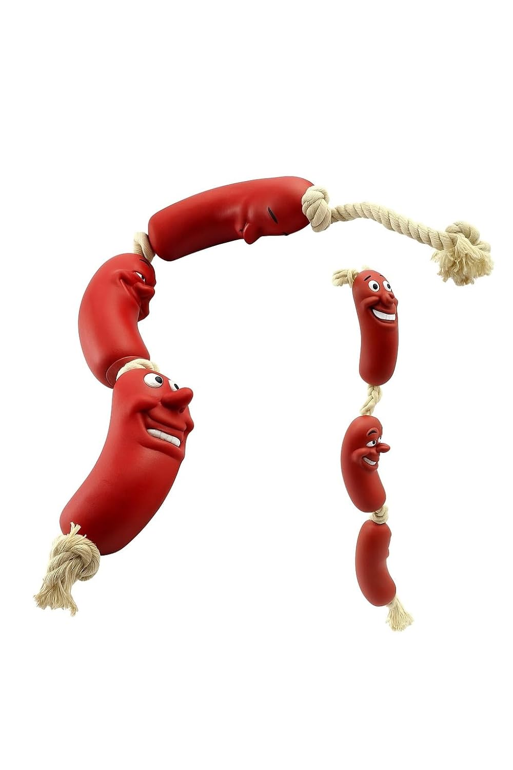 Busstier Sosis Şeklinde Köpek Oyuncağı Dayanıklı Yumuşak Silikon Isırma Oyuncağı Diş Temizliğine Yardımcı Eğitim Amaçlı Evcil Hayvan Oyuncağı Küçük ve Orta Irklar İçin