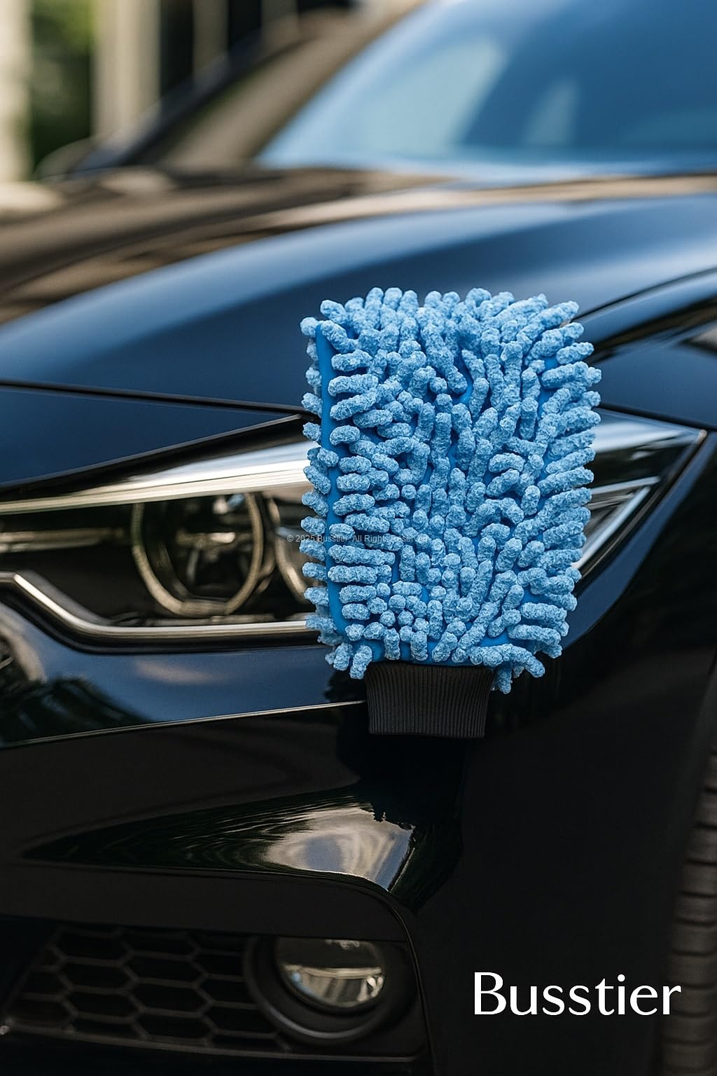 Busstier Mikrofiber Makarna Araba Yıkama Eldiveni Yüksek Emicilikli Lint Yok Çiziksiz Uyumlu Elastik Manşetli Kolay Kavranabilir Konforlu