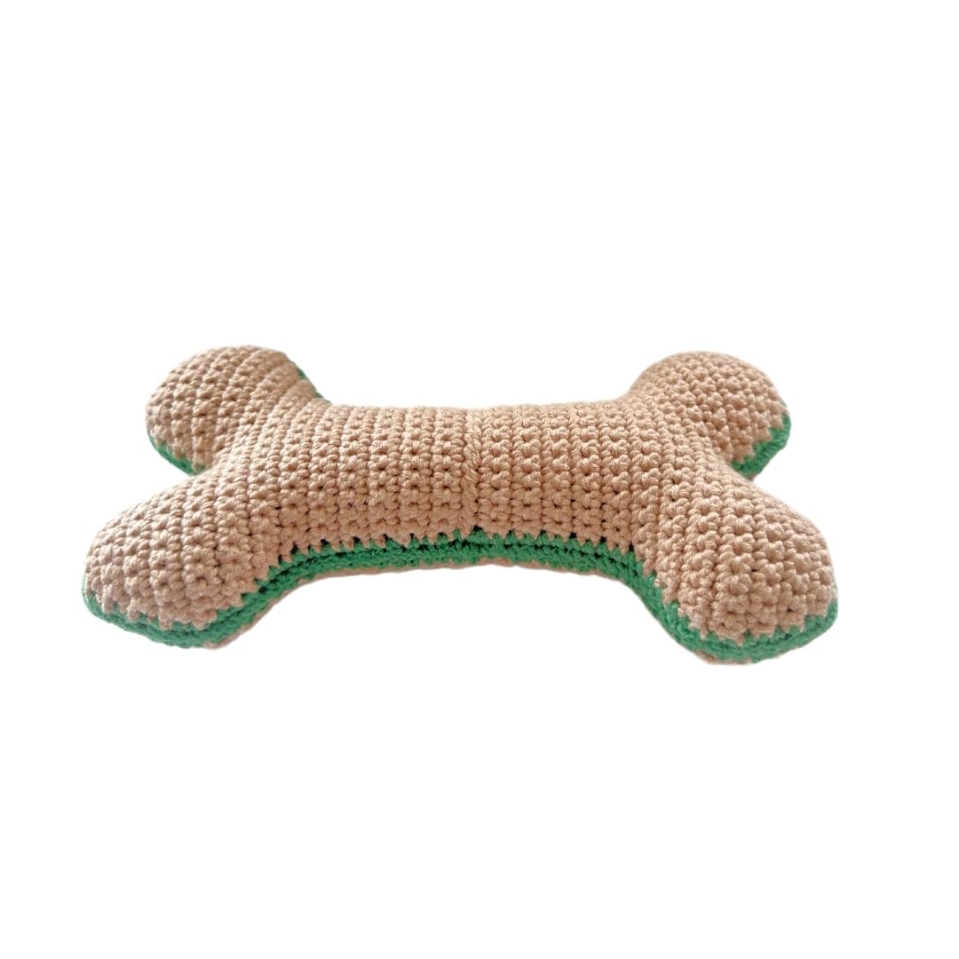 Örgü Kemik Pamuklu ve Doğa Dostu Köpek Oyuncağı