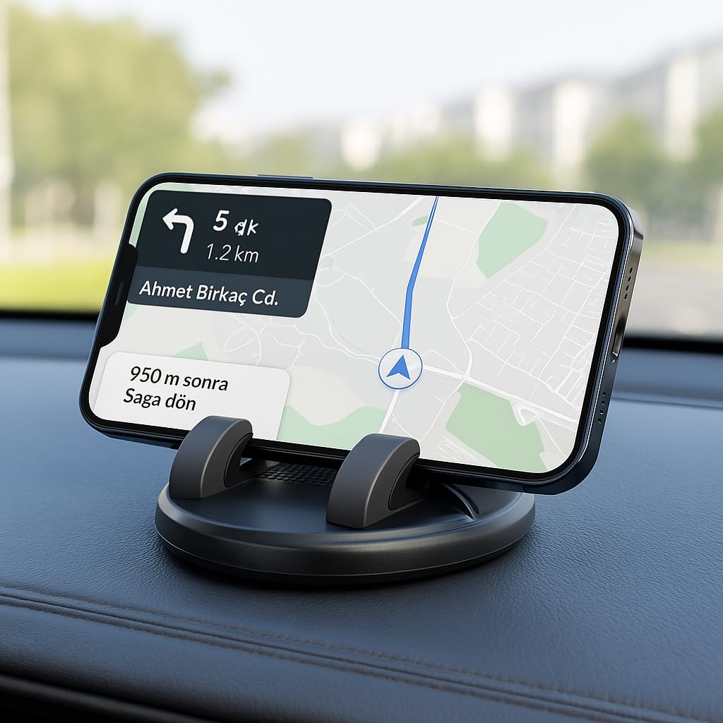 Vios Store Numaratörlü Telefon Tutacağı – Araç İçi Kaymaz Masaüstü Stand, Geçici Park Numarası Göstergeli,