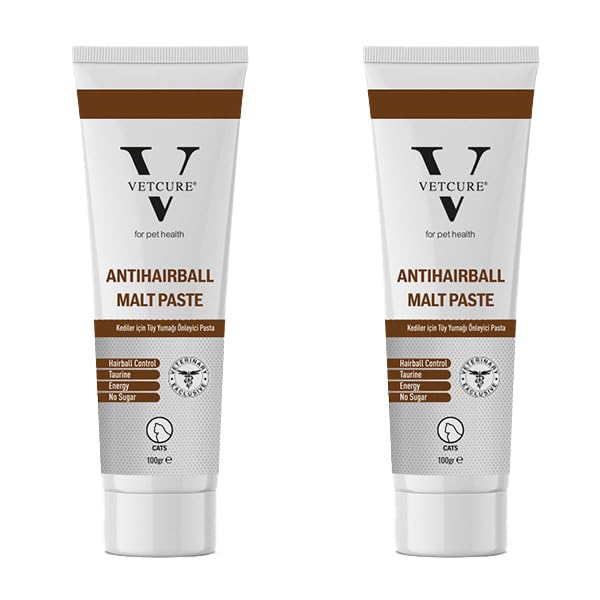 Vetcure Anti Hairball Kedi Tüy Yumağı Önleyici Malt Paste 100 gr x 2 Adet