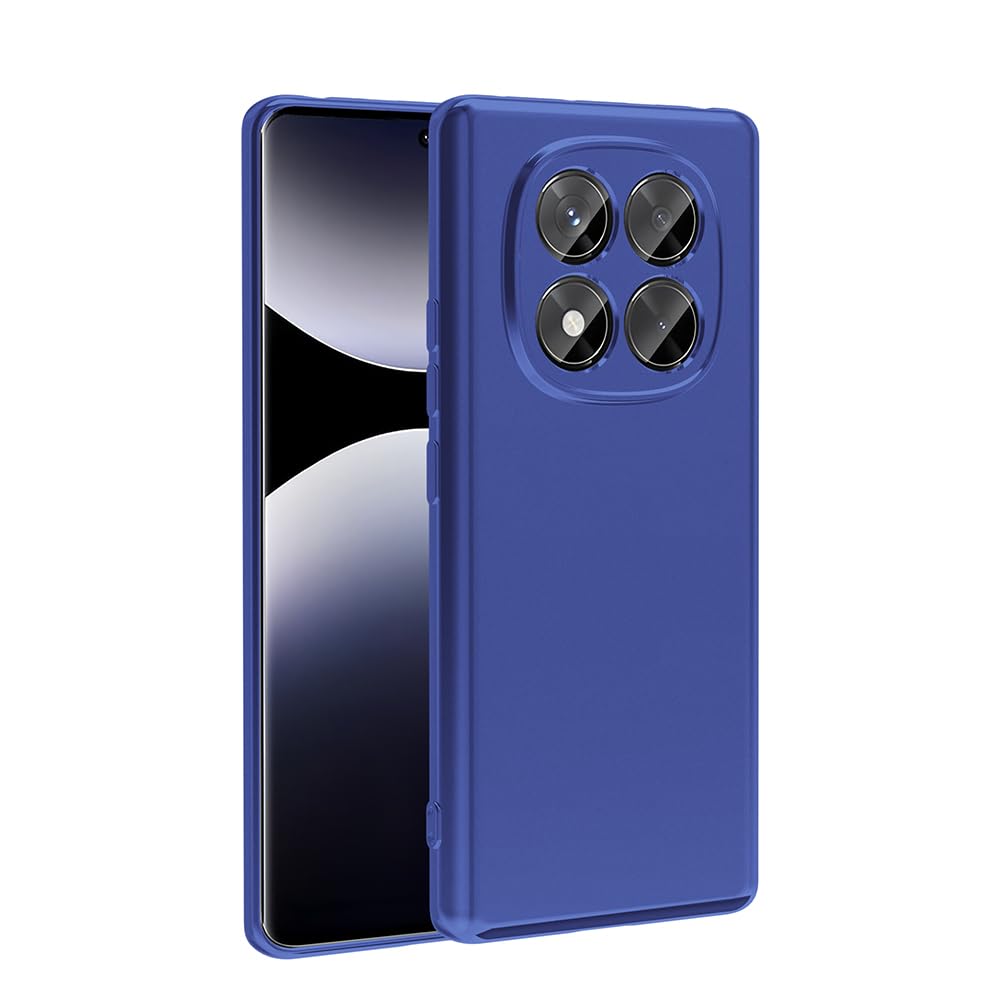 Zore Xiaomi ile uyumlu Redmi Note 14 Pro 4G Kılıf Zore Premier Silikon Kapak Saks Mavi