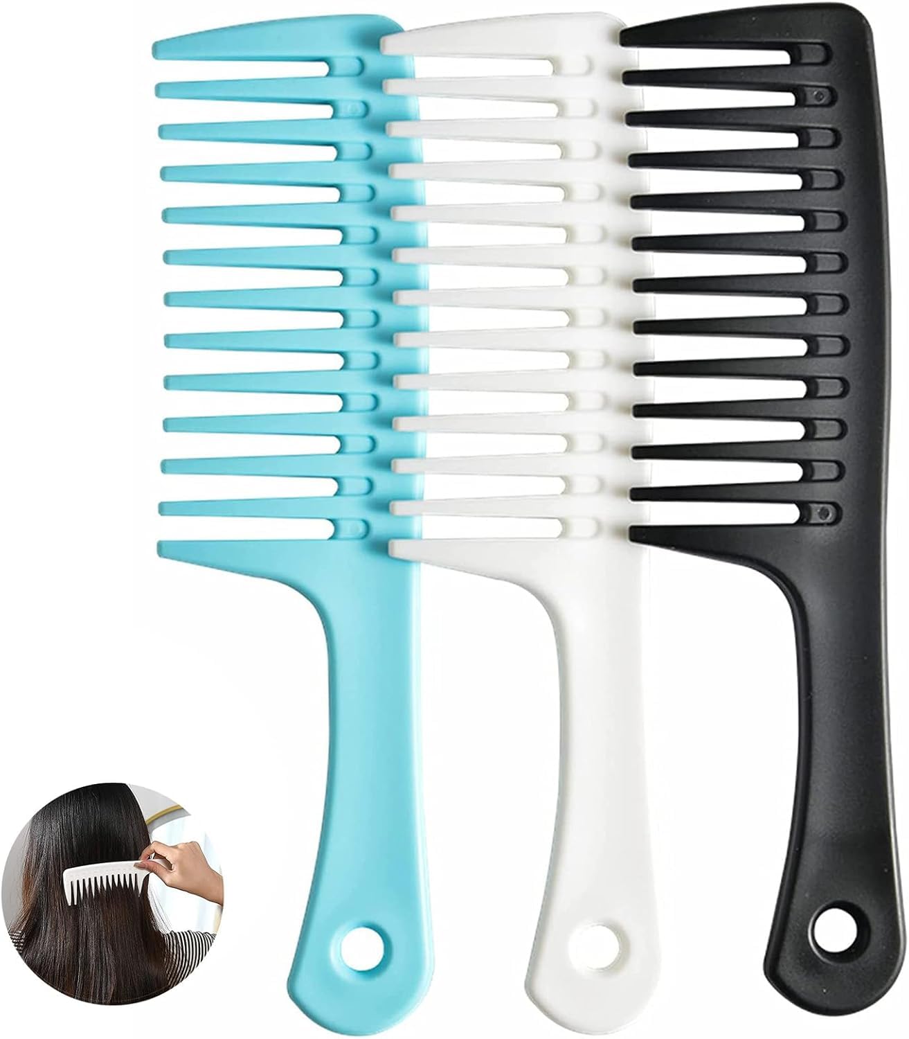 Bolivia's Büyük Saç Açma Tarak - Profesyonel Geniş Dişli Saç Taran, Kırık ve Dolaşık Saçlar İçin Özel Tasarım, Hassas Saç Derisi Dostu, Saç Bakım Rutininizin Vazgeçilmezi