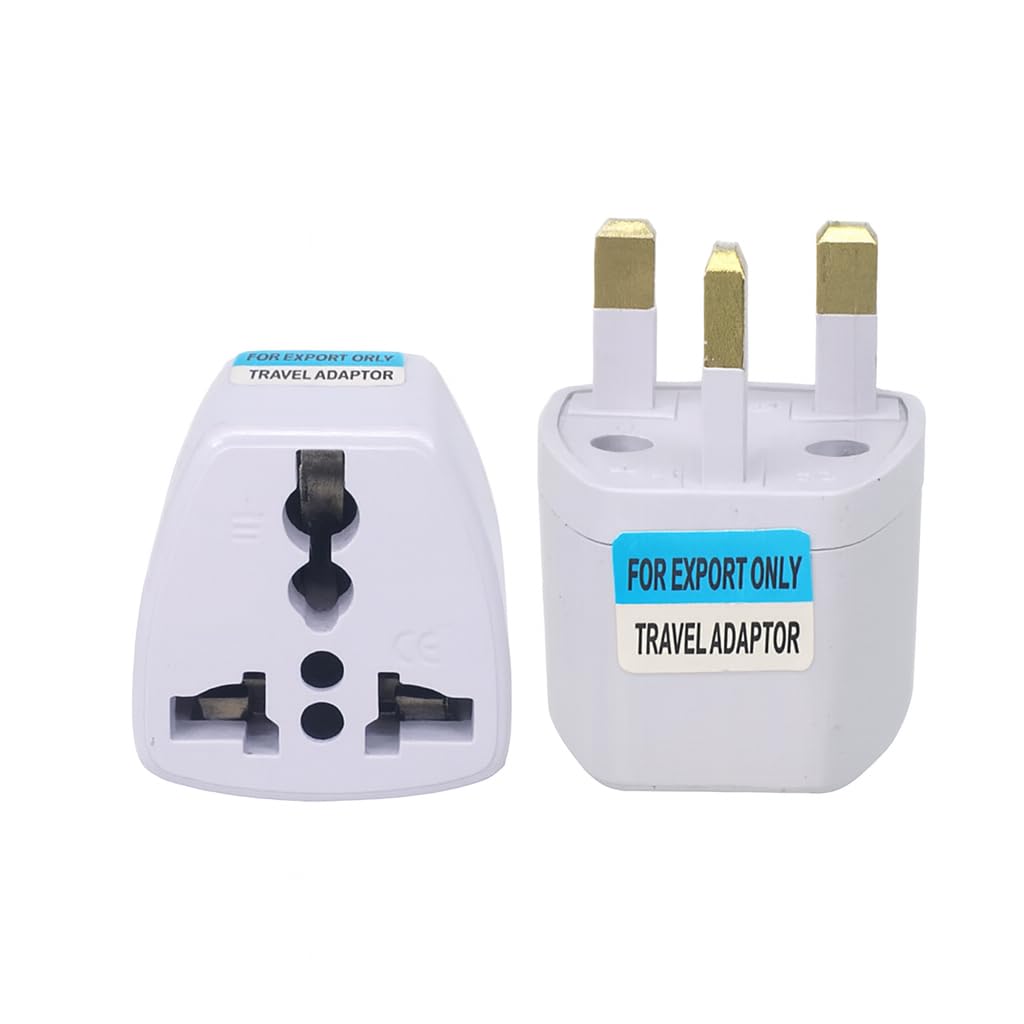 Hadron Tip G İngiliz Adaptör Fişi, Hindistan, İngiltere, Dubai, Hong Kong, İrlanda, Singapur, Kıbrıs, Hac Ve Umre Uyumlu, 2 ve 3 Uçlu Seyahat Fiş Dönüştürücü Priz, Uluslararası Güç Adaptörü