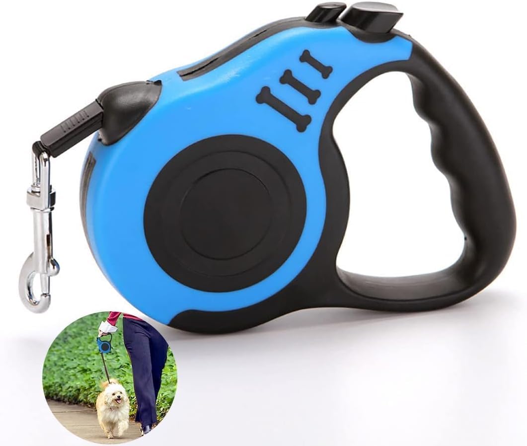 Aputue Köpek Tasması, Uzayan Köpek Gezdirme Kayışı, Kaymayı Önleyen Tutacaklı Evcil Hayvan Tasması, Küçük Orta Büyük Köpekler İçin Dayanıklı Naylon Eğitim ve Gezdirme Kayışı