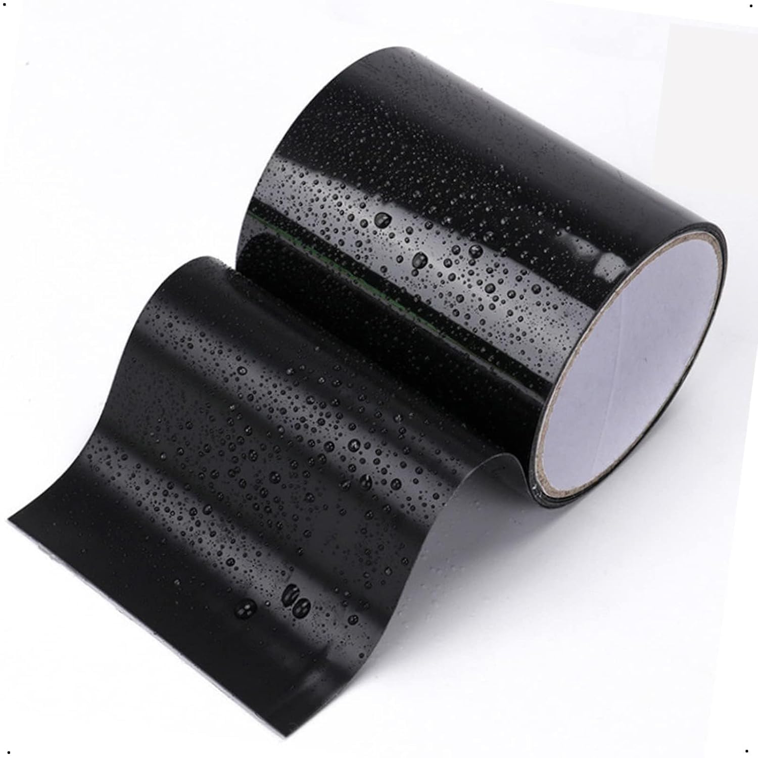 Aputue Boru Bandı, 10 cm x 150 cm Kauçuklu Su Geçirmez Bant, Elektrik Bandı, Güçlü Yapışkanlı ve Suya Dayanıklı, Fotoğrafçılar için Delik ve Çatlak Tamirinde Kullanılan Ağır Hizmet Tipi Boru Bandı