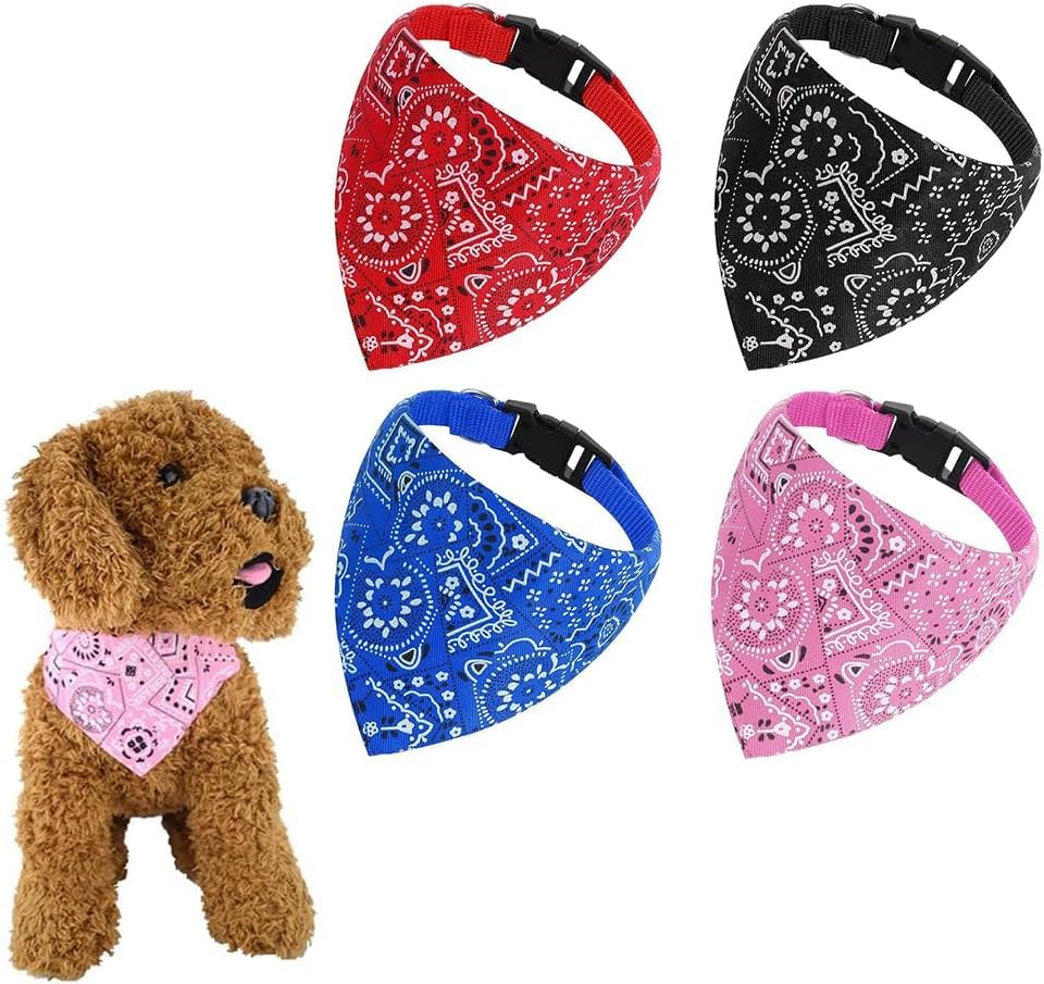 Bolivia's Köpek bandanası, 4'lü Set Yumuşak ve Konforlu Pamuk Kumaş, Ayarlanabilir Tasarım, Kız ve Erkek Köpekler İçin Şık Aksesuar, Günlük Kullanım ve Özel Günler İçin, Tüm Boyutlara Uygun