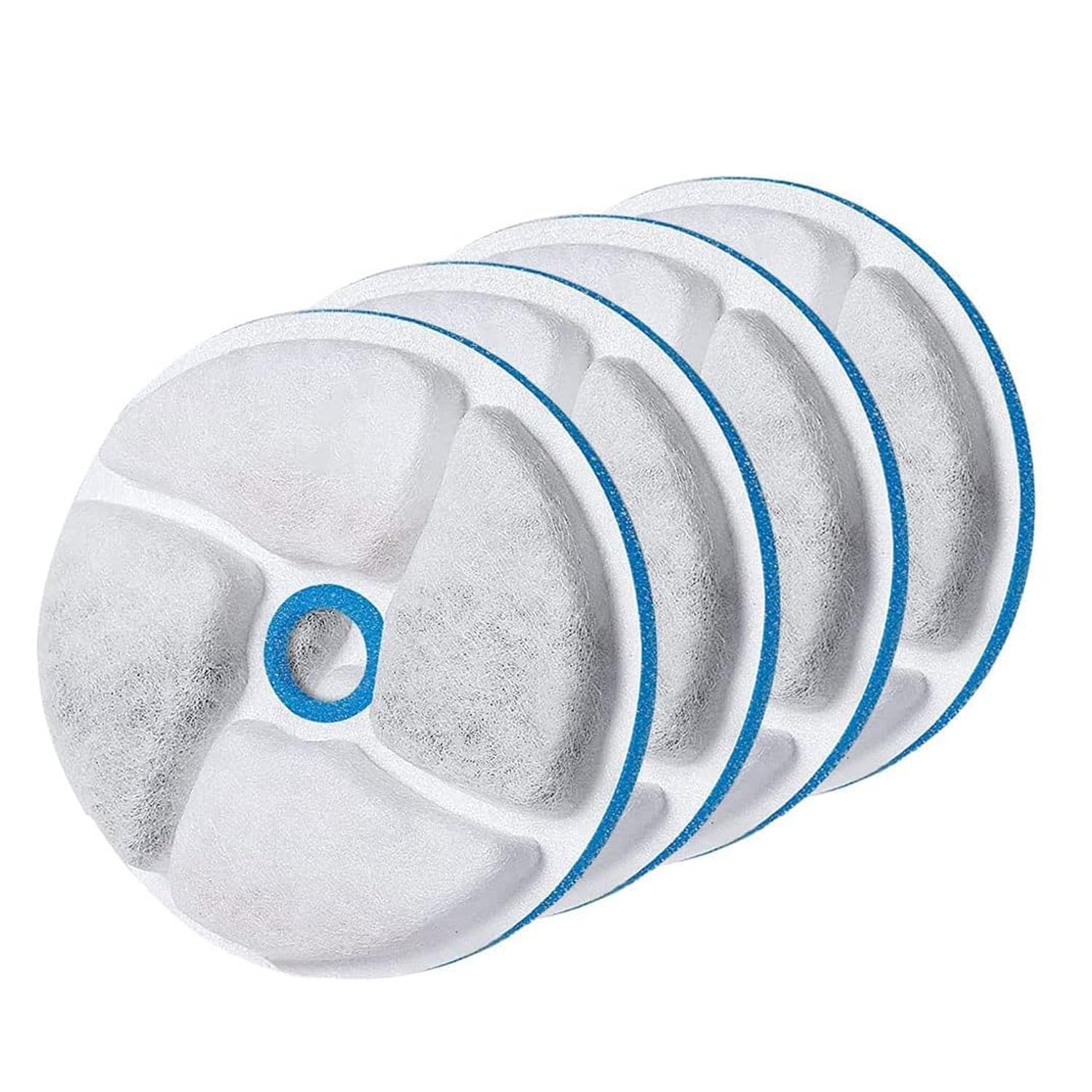 Bolivia's Kedi Su Çeşmesi Filtresi, 4'lü Paket Aktif Karbonlu Evcil Hayvan Su Çeşmesi Filtre Yedekleri, Üçlü Filtreleme Sistemi, Paslanmaz Çelik Kedi Su Çeşmeleri İçin Pamuk Filtre Yedekleri