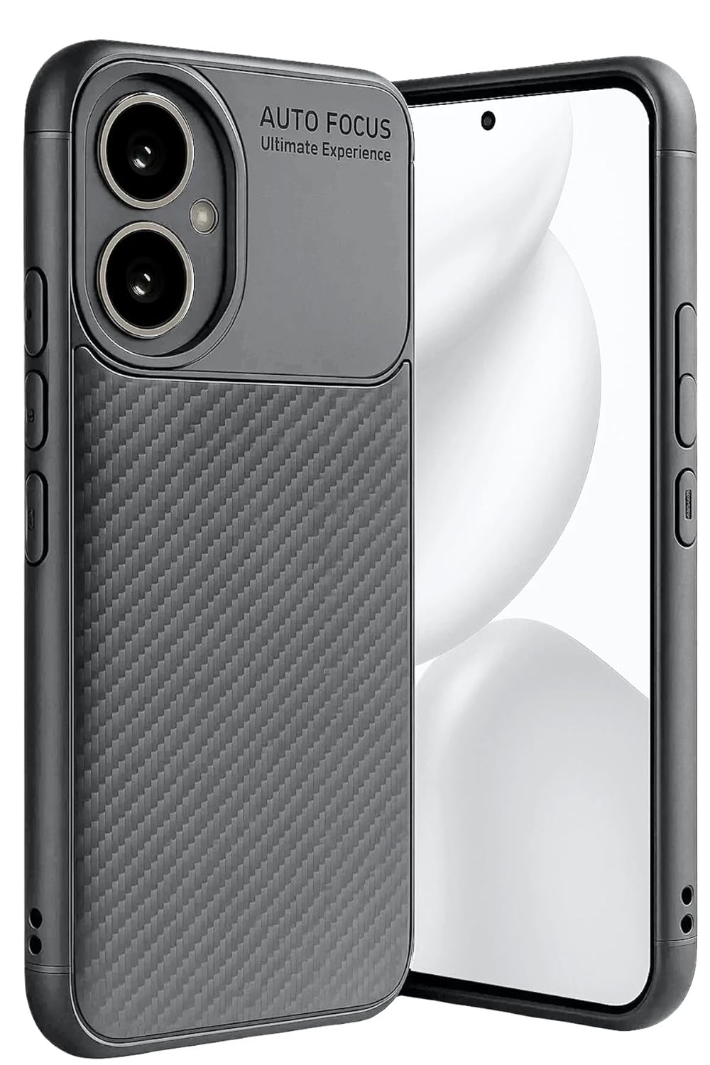 Coverzone Honor 400 ile Uyumlu Silikon Kılıf TPU Negro Silikon Ultra Slim Fit Kılıf İle Uyumlu Karbon Delux kılıf (Gri)