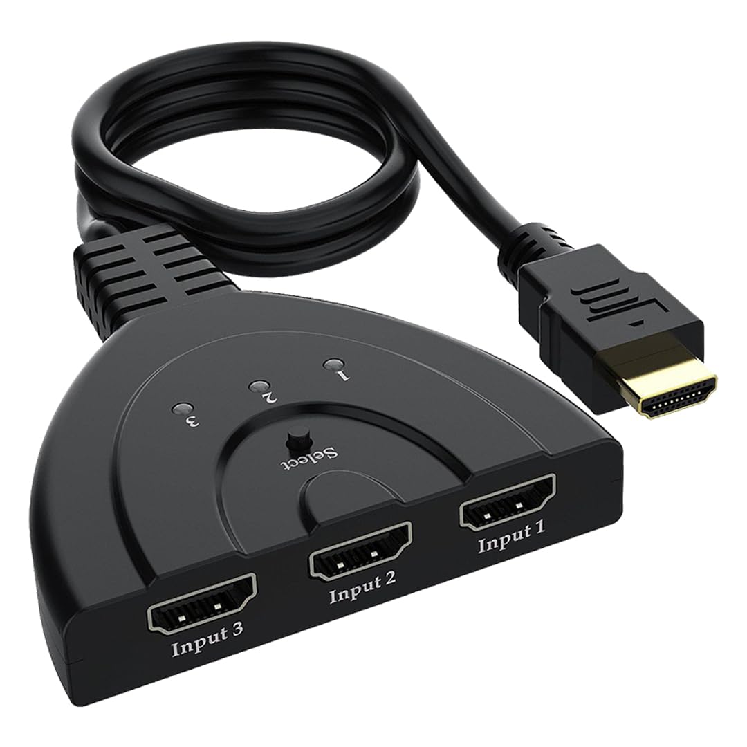 GüncelÇarşı 3 Giriş 1 Çıkış Full HD-HDTV HDMI Switcher Toplayıcı Kablo, Hdmı Çoklayıcı Değildir, Top