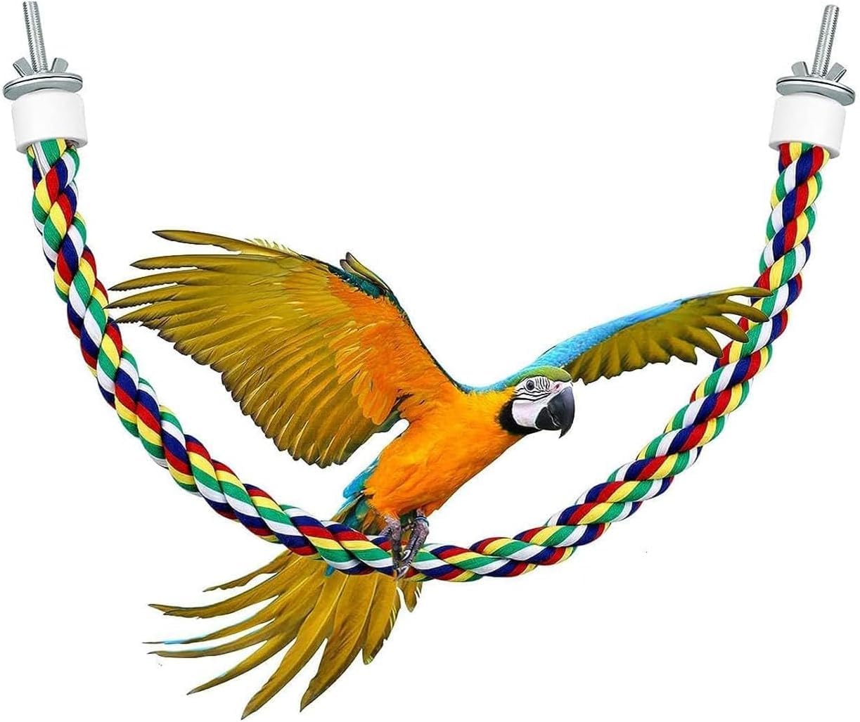 Aputue Kuş Oyuncakları, Papağan Pamuklu İp Oyuncağı, Tırmanma İpi, Salıncaklı Kuş Oyuncak İpi, Kafes Tünek İpi, Konforlu Papağan Oyuncakları, Muhabbet Kuşları, Sultan Papağanları ve Konürler İçin