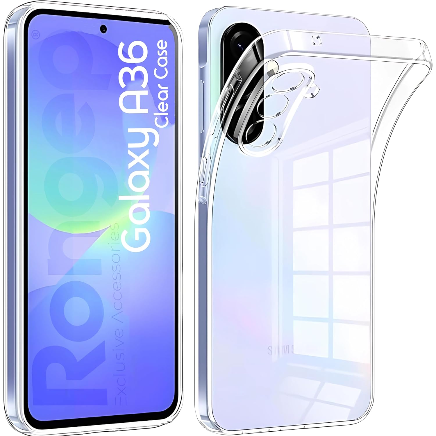 Rongep Samsung Galaxy A36 için Şeffaf Telefon Kılıfı Kamera Yükseltili Esnek ve Hafif Tasarımlı Galaxy A36 Kılıfı Darbelere ve Çizilmeye Karşı Dayanıklı Telefonu Tam Kaplayan Koruyucu A36 Kılıf