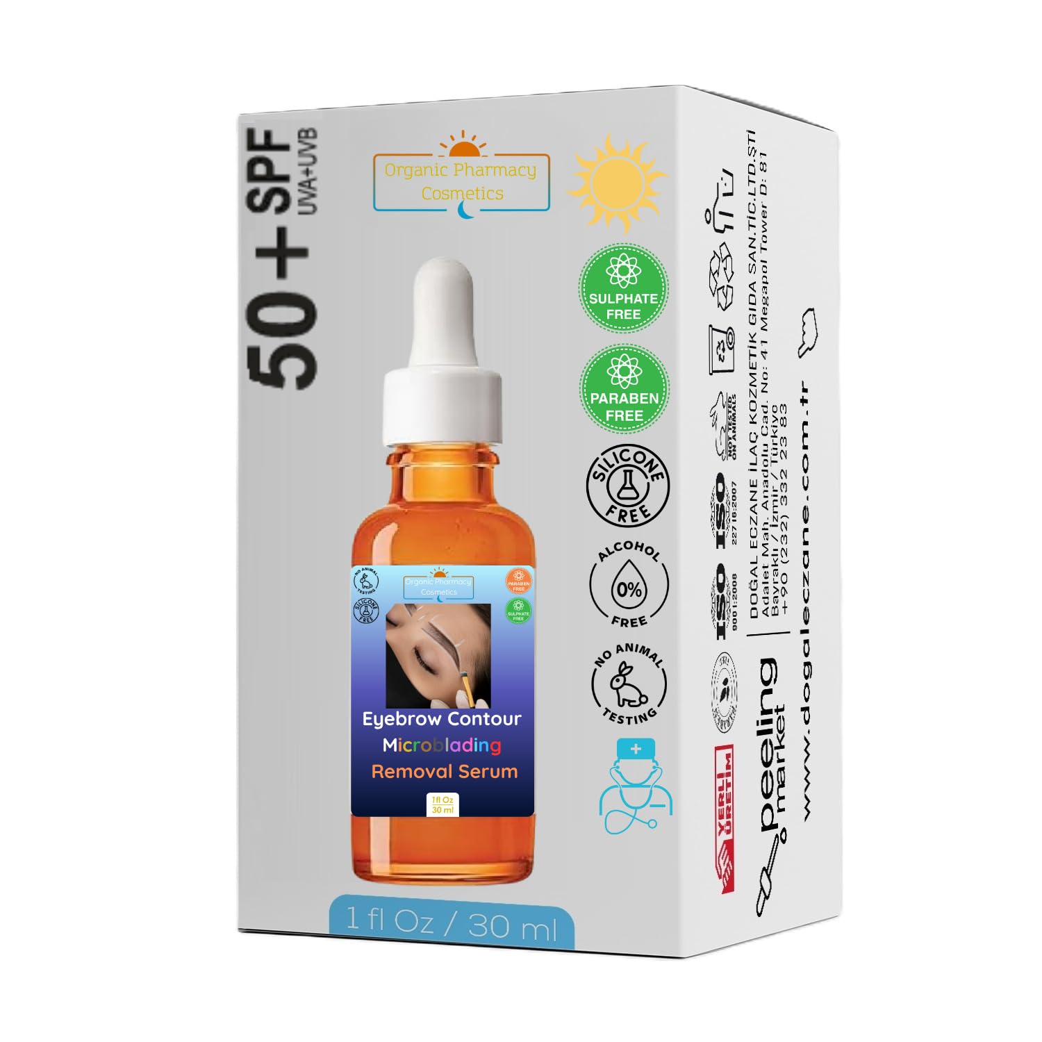 Kaş kontürü silme serumu, Microblading Silme 30 ml