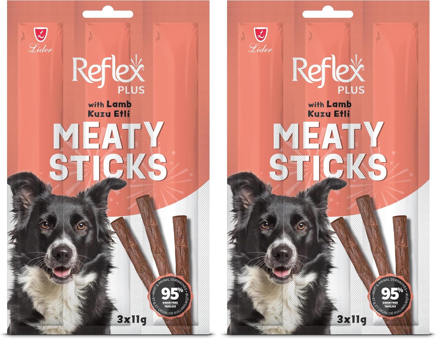 Reflex Plus Yetişkin Köpek Çubuk Ödül Maması Kuzu Etli 33 Gr 2li paket