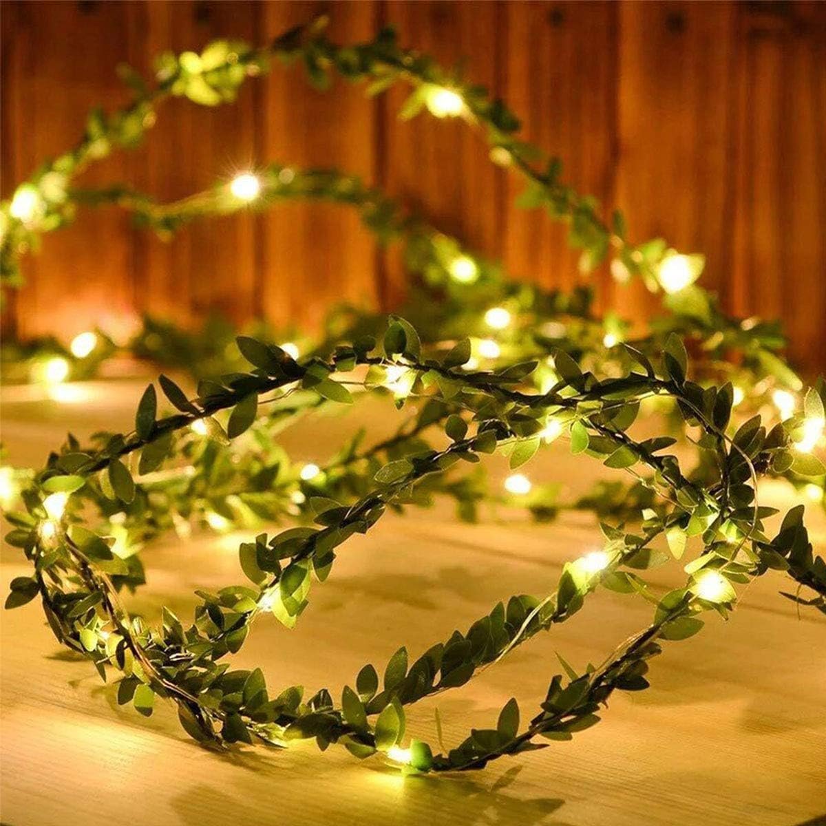 BakGelAl Yaprak Dekorlu 3 Metre Peri Led Pilli Işık Yılbaşı Süsü Günışığı Aydınlatma Gece Lambası Yaprak Dekor Aydınlatma