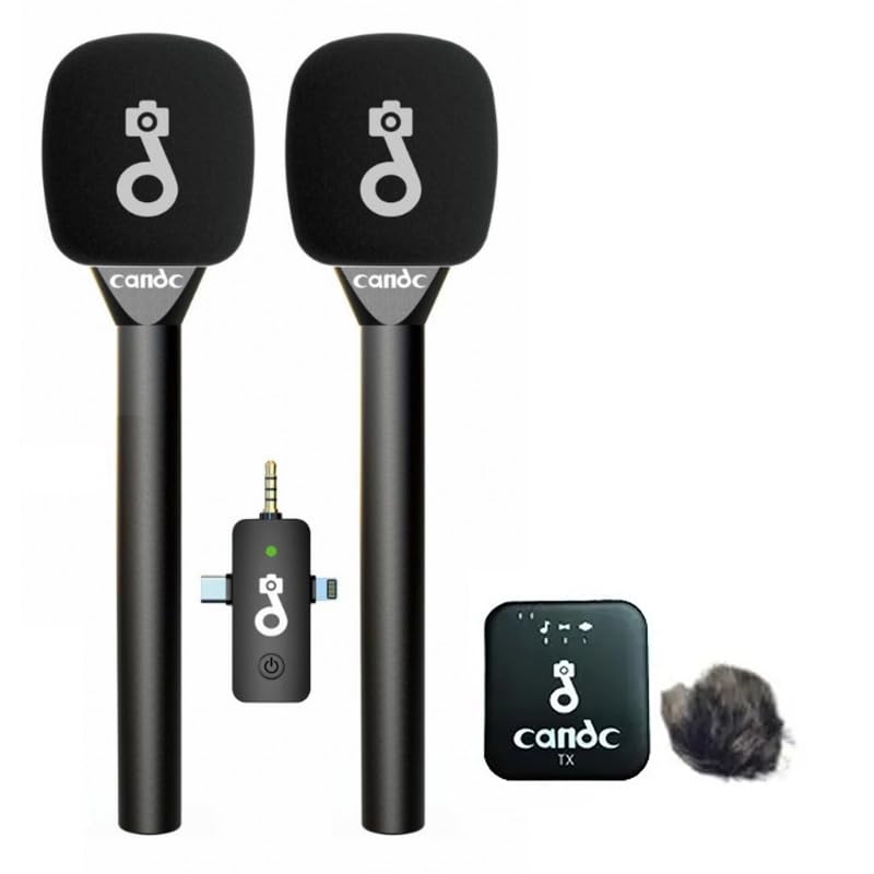Coverzone Kablosuz El ve Yaka Mikrofon Sistemi – 2 Verici 1 Alıcı, 2.4GHz Sinyal, 50m Menzil, Tak-Çalıştır, DSLR/Telefon Uyumlu, Röportaj ve Canlı Yayın İçin Profesyonel Candc 2TX