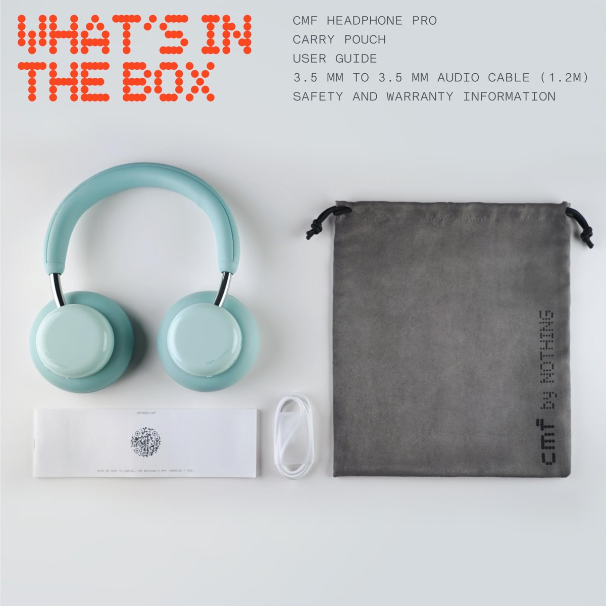 CMF by Nothing Kulaklık Pro Aktif Gürültü Önleyici Kablosuz Kulaklıklar Bluetooth 5.4 Kulak Üstü Kulaklık, 50H ANC Çalma Süresi, Bas ve Tiz Kaydırıcı, Özel EQ ve Mekansal Ses, Yüksek Çözünürlüklü LDAC
