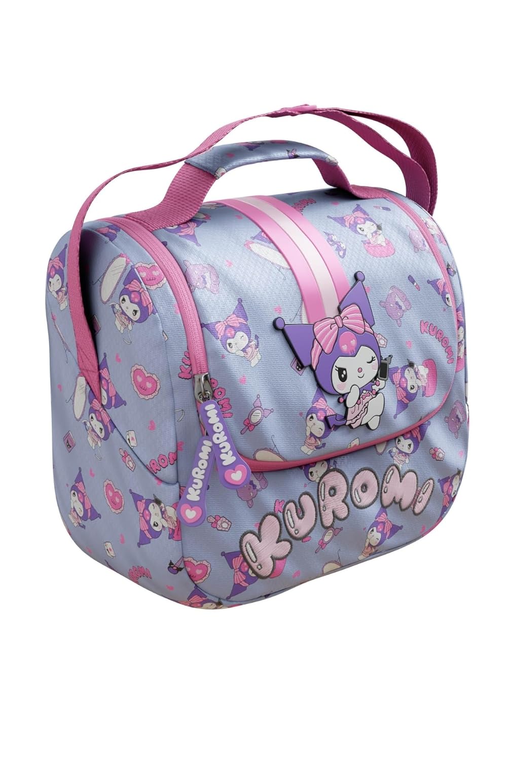 Wiggle Kuromi Temalı Lisanslı Tek Bölmeli El Askılı Çocuk Okul Termal Beslenme Çantası (Lila)