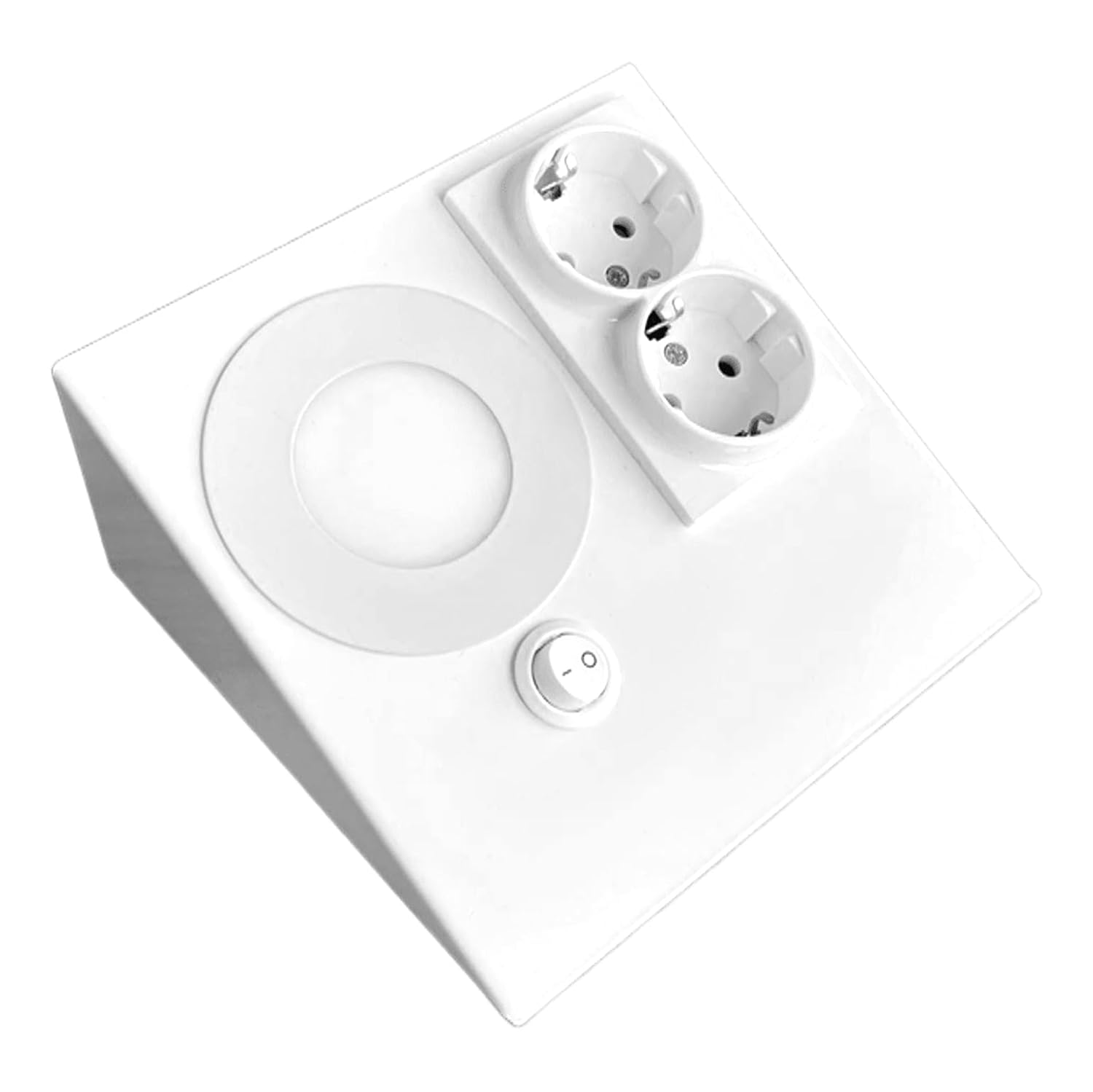 ERVA Tezgah Altı Priz Çifli Panel Spot Beyaz Kasa Beyaz Işık 2130b