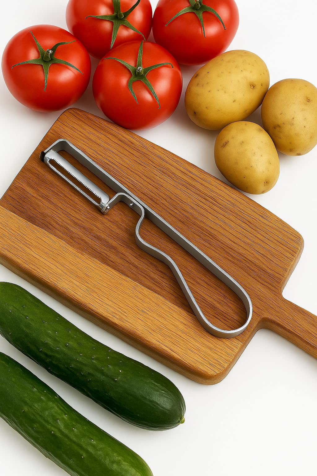 Busstier Lüks Yan Soyacak, Sebze, Domates, Patates Soyacağı, Paslanmaz Çelik Ergonomik Mutfak Soyacağı, Meyve ve Sebze İçin Dayanıklı Soyacak, Kolay Temizlenebilir Soyma Aleti