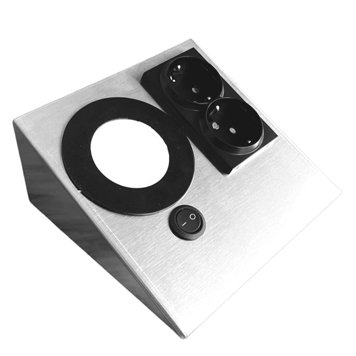 ERVA Tezgah Altı Priz Çifli Panel Spot krom Kasa Beyaz Işık 2130k