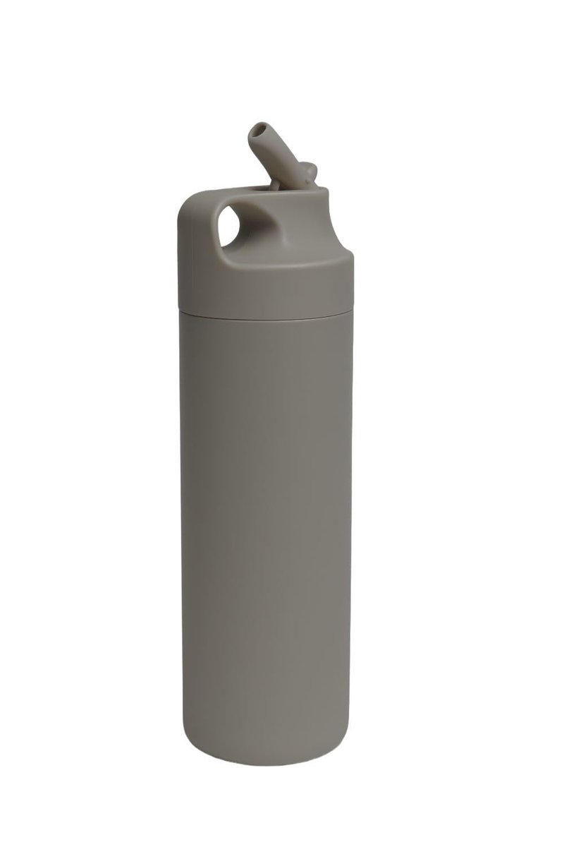 304 L Çelik Gri 500 ml Pipetli Matara Suluk cin414gr