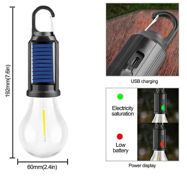 Kyrotech Güneş Enerjili Dış Mekan Duvar Lambası, USB Type-C Şarjlı, 3 Işık Modlu, Su Geçirmez LED Solar Bahçe Lambası, Ferforje Askılı Balkon Veranda Garaj Kapı Önü Aydınlatma, 2’li Set