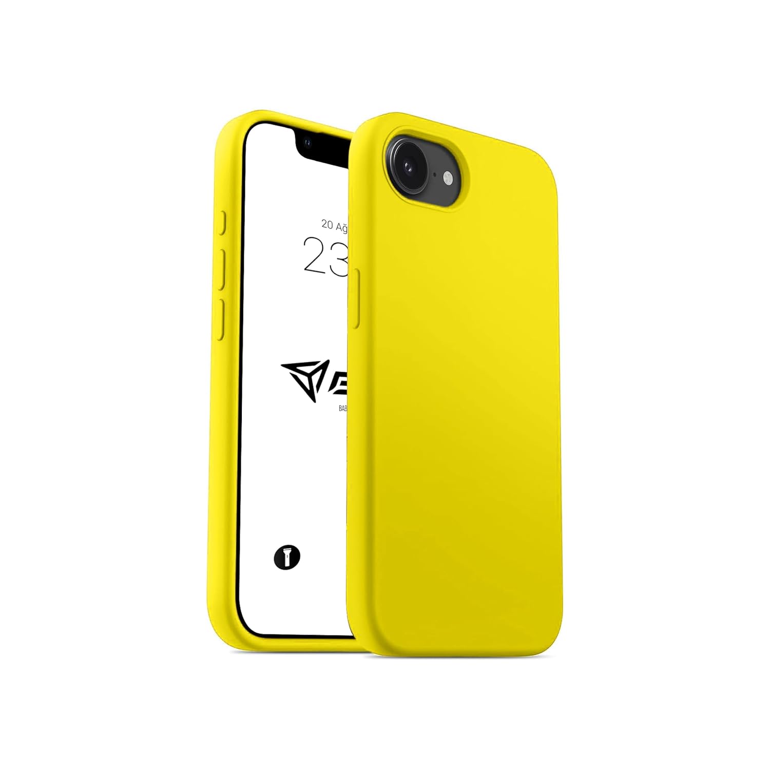 Babilden iPhone Kılıf İnce Sıvı Silikon 3 Katmanlı Tam Kaplamalı Yumuşak Jel Kauçuk Kılıf Kapak, Açık Sarı (iPhone 16E 27)