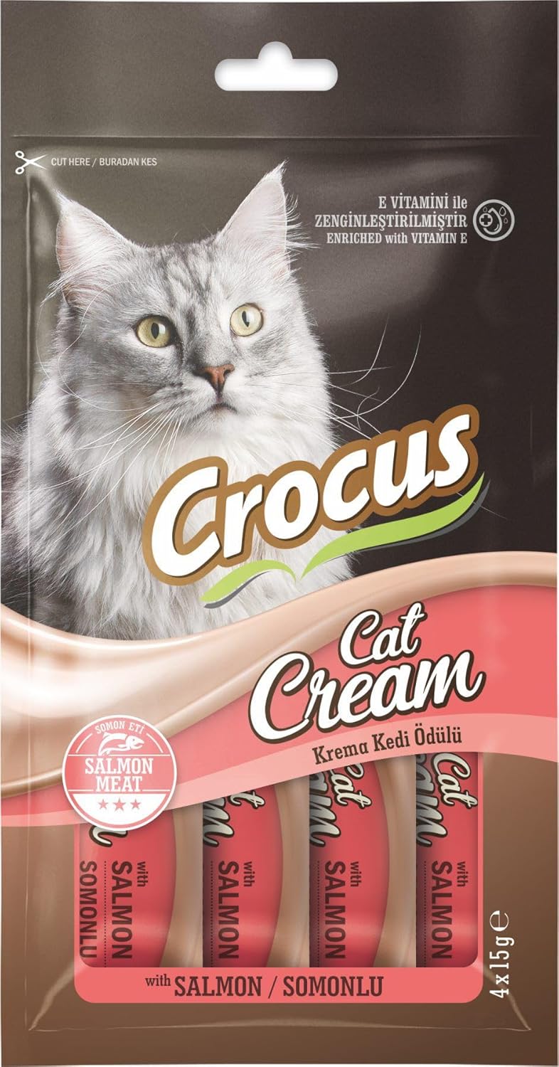 Crocus Somonlu Krema Kedi Ödülü 4X15G