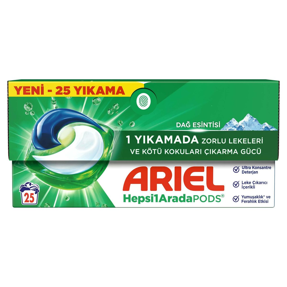 Ariel Hepsi1Arada PODS Kapsül Çamaşır Deterjanı Beyazlar ve Renkliler 25 Yıkama