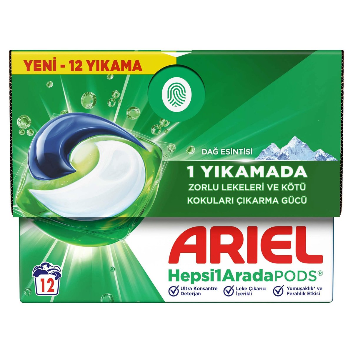 Ariel Hepsi1Arada PODS Kapsül Çamaşır Deterjanı Beyazlar ve Renkliler 12 Yıkama
