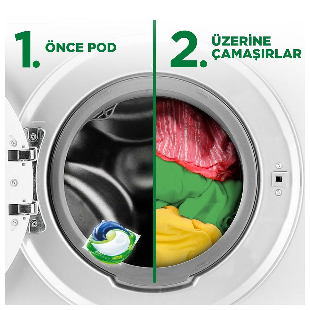 Ariel Hepsi1Arada PODS Kapsül Çamaşır Deterjanı Beyazlar ve Renkliler 12 Yıkama
