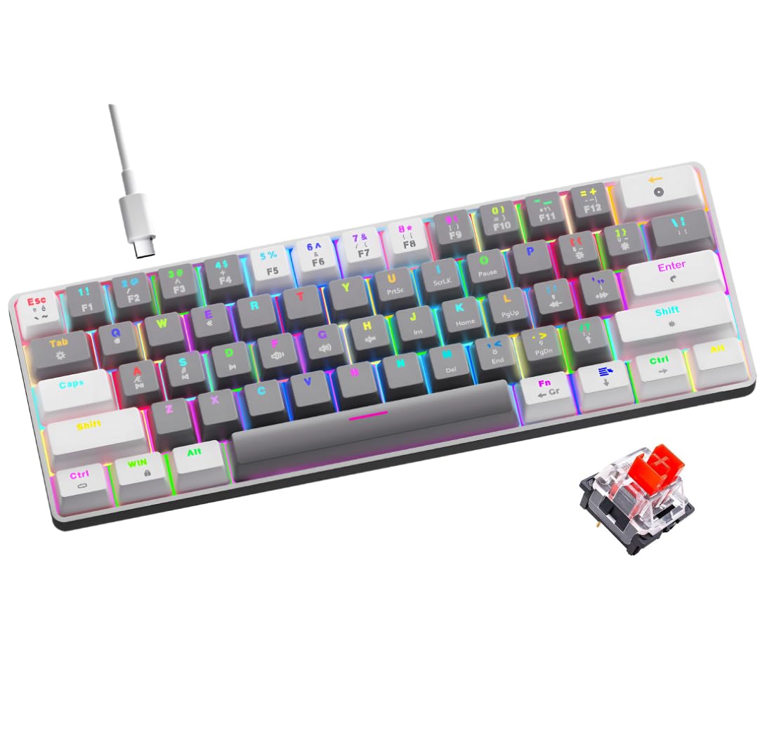 Rever T60 Mekanik Oyuncu Klavyesi Red Switch RGB Led Işıklı Kablolu Gaming Klavye