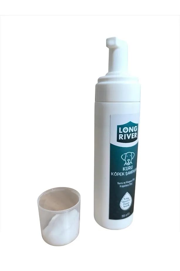 Koku Giderici Kuru Köpek Şampuanı | Doğal ve Organik Köpük Formül | Durulama Gerektirmeyen, Yavru ve Yetişkin Köpekler İçin, 200 ml